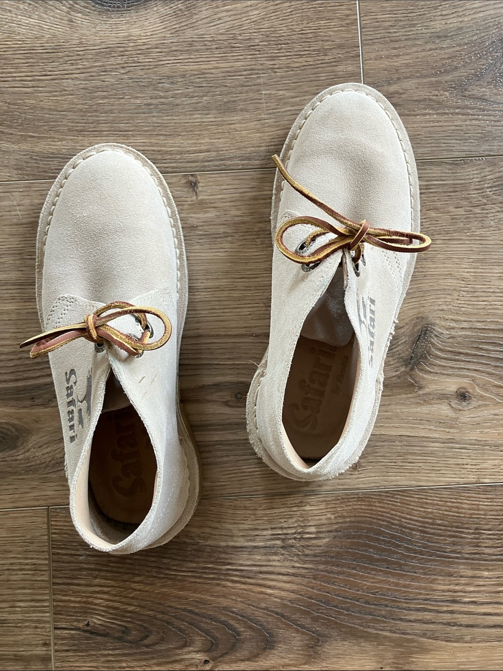 Safari Suede Ankle Booties in Cream